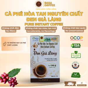 Cà Phê Hòa Tan Nguyên Chất ĐEN GIÀ LÀNG