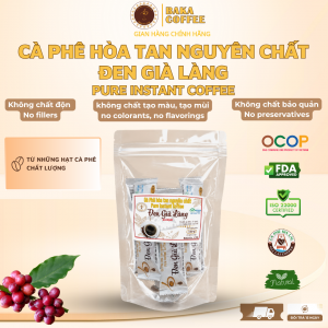 Cà Phê Hòa Tan Nguyên Chất ĐEN GIÀ LÀNG - GU ĐẬM